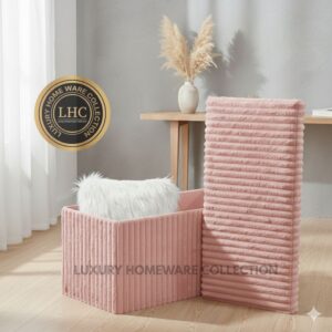 Large Size Luxury Diamond Style Ottoman Storage Box 76x38x38cm - Decor for Home and Office